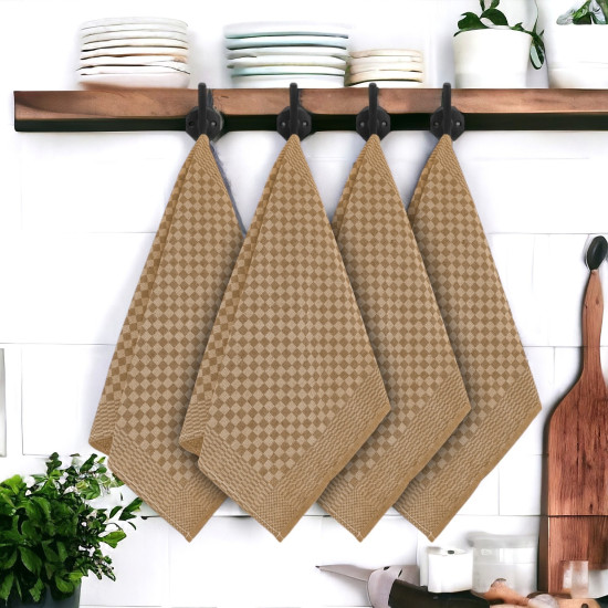 Kentsoylu Mutfak Kurulama Bezi 4 Adet Hardal Sarı Damalı Desen 40x60 cm