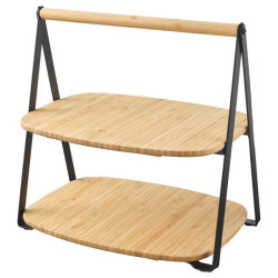 IKEA FULLSPÄCKAD  bambu kek standı, siyah, 27 cm