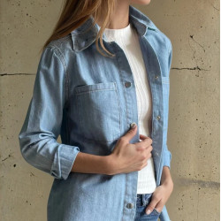 Pasaklı Giyim Kadın Denim Kot Gömlek 3286308 Açık Mavi