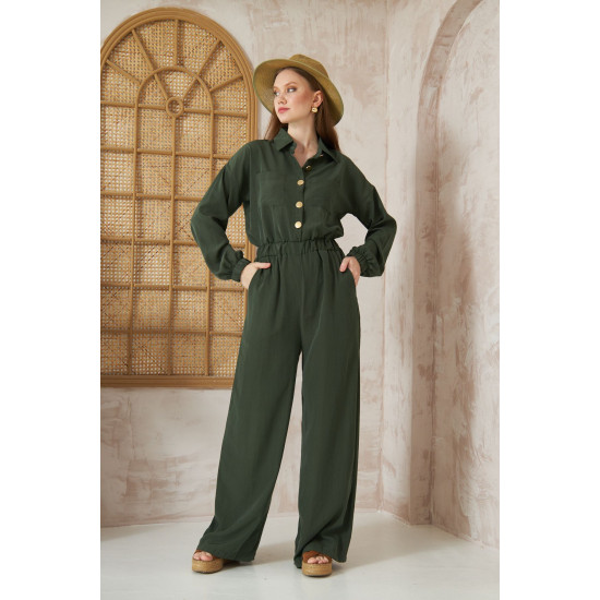 Pasaklı Giyim Kadın Kupra Tulum Haki