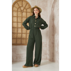 Pasaklı Giyim Kadın Kupra Tulum 3360506 Haki