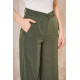 Pasaklı Giyim Kupra İpek Palazzo Pantolon Haki