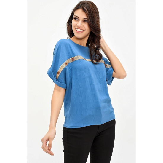 Pasaklı Giyim Kadın Bluz İndigo