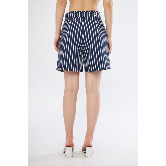 Pasaklı Giyim Kadın Gabardin Mini Şort Lacivert