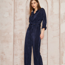 Pasaklı Giyim kadın Piliseli Bürümcük Pantolon Tunik Alt Üst Takım 3573374 Lacivert
