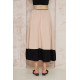 Pasaklı Giyim Kadın Kiloş Etek Renk Bloklu Bej
