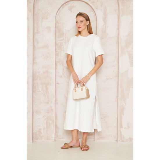 Pasaklı Giyim Kadın Omzu Düğmeli Beyaz