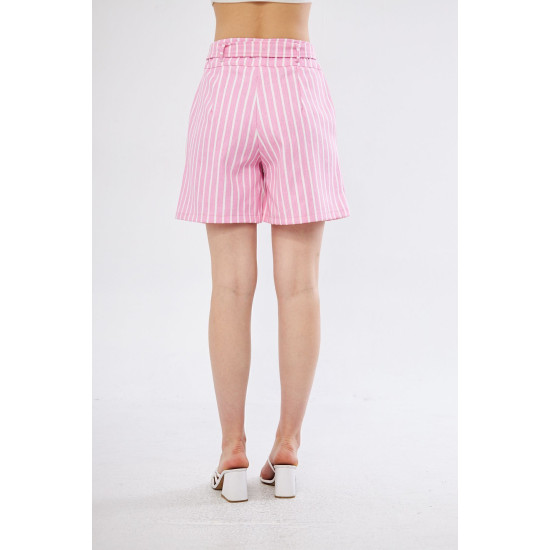 Pasaklı Giyim Kadın Gabardin Mini Şort Pembe
