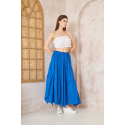 Pasaklı Giyim Kadın Asimetrik 3 Kat Etek 3574300 Saks