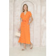 Pasaklı Giyim Kadın %100 Pamuk Müslin Elbise Turuncu