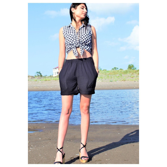 Pasaklı Giyim Kadın Şort Siyah