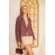 Pasaklı Giyim Kadın Diyaganol Kaşe Ceket Bordo