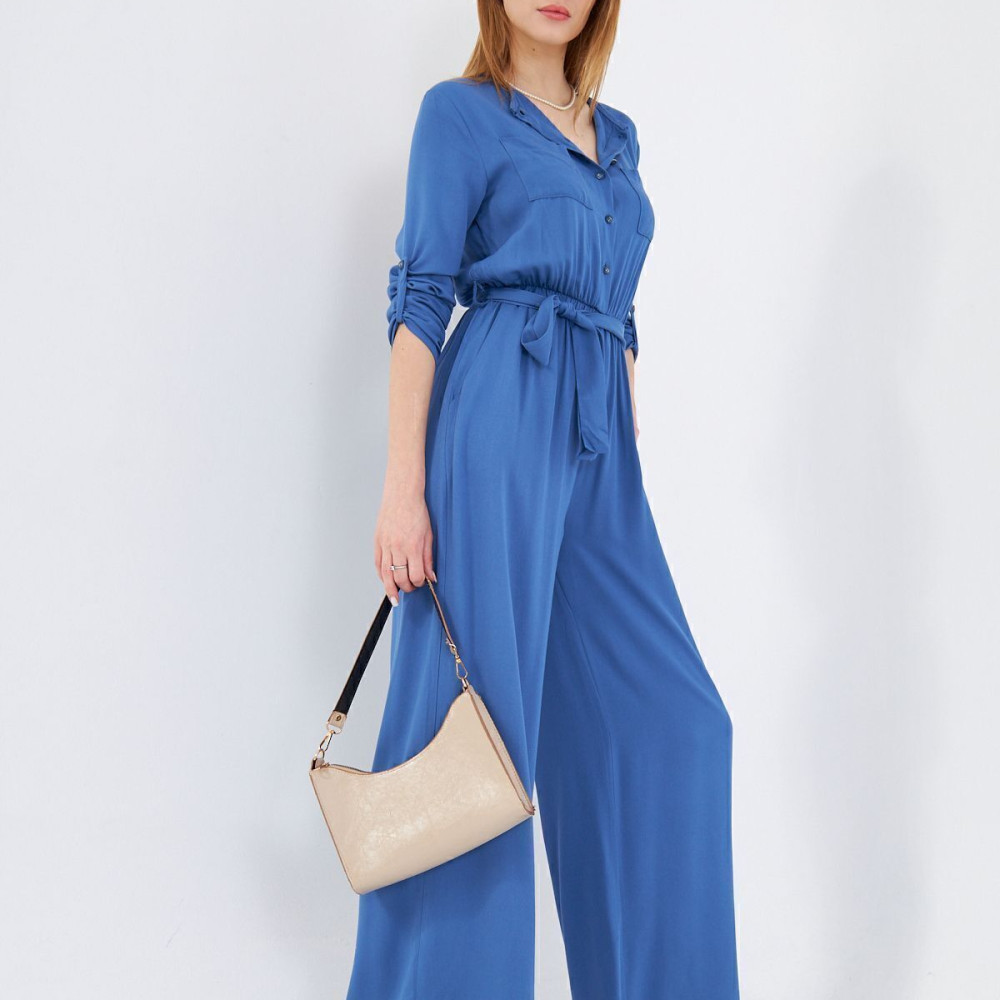 Pasaklı Giyim Kadın Viskon Tulum 3297500 İndigo