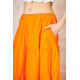 Pasaklı Giyim Kadın Asimetrik 3 Kat Etek Turuncu