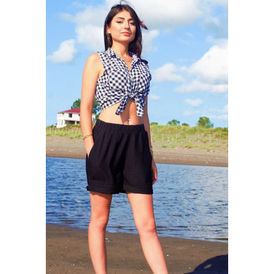 Pasaklı Giyim Kadın Şort Siyah