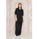 Pasaklı Giyim kadın Piliseli Bürümcük Pantolon Tunik Alt Üst Takım Siyah