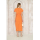 Pasaklı Giyim Kadın %100 Pamuk Müslin Elbise Turuncu