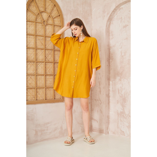 Pasaklı Giyim Kadın Tunik Elbise Hardal