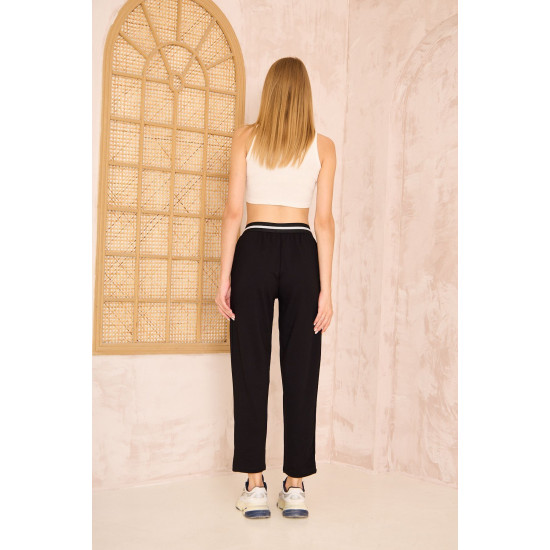 Pasaklı Giyim Kadın Bilek Boy Pantolon-Eşorfman, Siyah