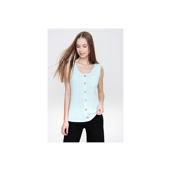 Pasaklı Giyim Kadın Örme Bluz Suyeşili