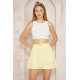 Pasaklı Giyim Kadın Müslin %100 Pamuk Beli Lastikli Şort Sarı