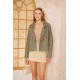Pasaklı Giyim Kadın Diyaganol Kaşe Ceket Haki