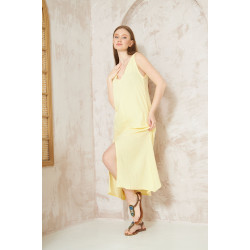 Pasaklı Giyim Kadın %100 Pamuk Müslin Elbise 3419385 Sarı