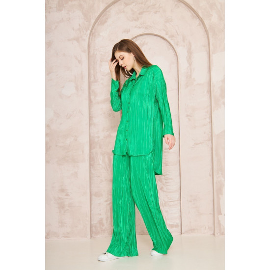 Pasaklı Giyim kadın Piliseli Bürümcük Pantolon Tunik Alt Üst Takım Benetton