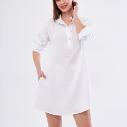 Pasaklı Giyim Kadın Müslin Tunik Gömlek 3520340 Beyaz