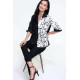 Pasaklı Giyim Kadın Yüz Silüetli Basic Gömlek Siyah Beyaz