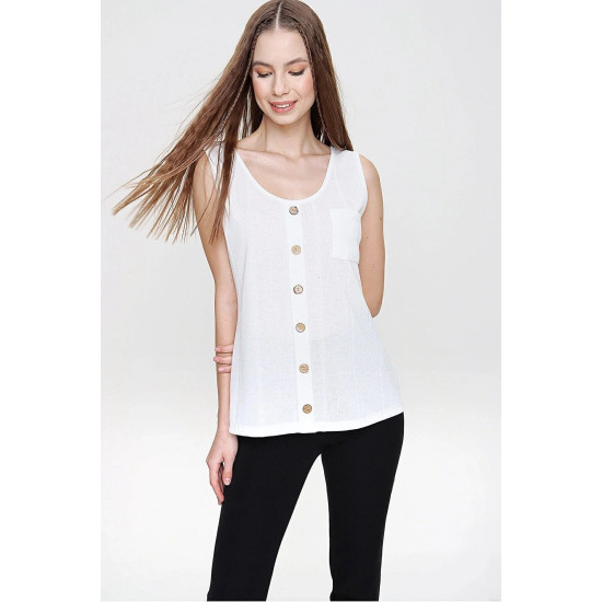 Pasaklı Giyim Kadın Örme Bluz Ekru