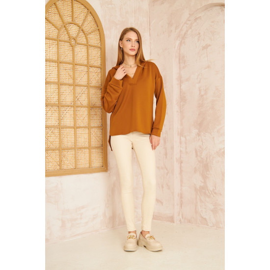 Pasaklı Giyim Kadın Kapüşonlu Sweatshirt Kahverengi