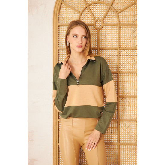 Pasaklı Giyim Kadın Sweatshirt Haki