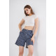 Pasaklı Giyim Kadın Gabardin Mini Şort Lacivert
