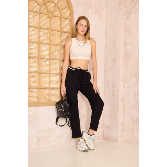 Pasaklı Giyim Kadın Bilek Boy Pantolon-Eşorfman, Siyah