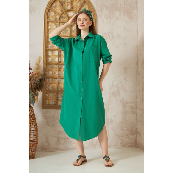 Pasaklı Giyim Kadın Poplin Oversize Tunik-Gömlek Elbise Benetton