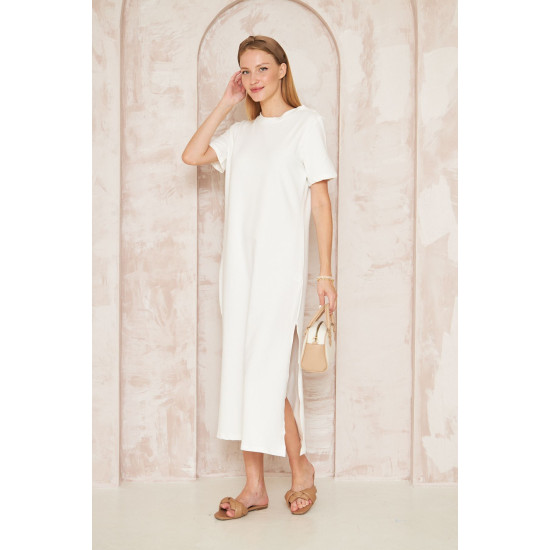 Pasaklı Giyim Kadın Omzu Düğmeli Beyaz