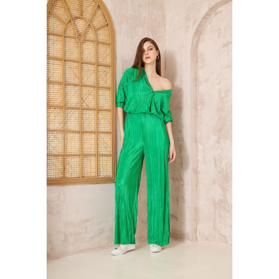 Pasaklı Giyim kadın Piliseli Bürümcük Pantolon Tunik Alt Üst Takım Benetton