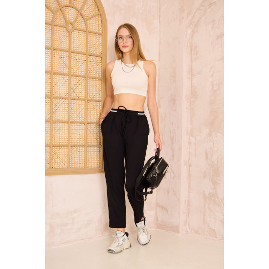 Pasaklı Giyim Kadın Bilek Boy Pantolon-Eşorfman, Siyah