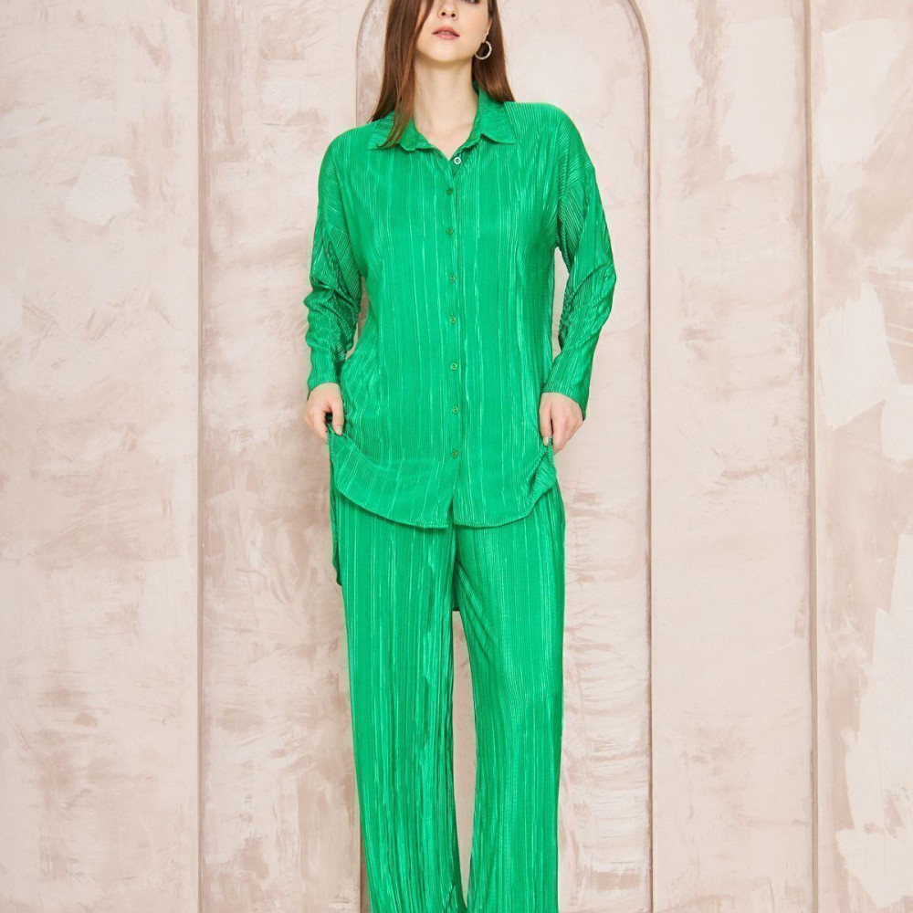 Pasaklı Giyim kadın Piliseli Bürümcük Pantolon Tunik Alt Üst Takım 3573374 Benetton