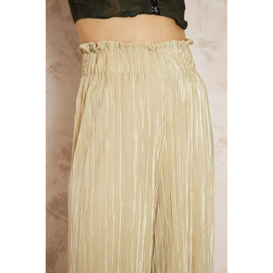 Pasaklı Giyim Bürümcük Örme Pantolon Sarı