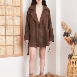 Pasaklı Giyim Kadın Kaşe Kaban 3296341 Kahverengi