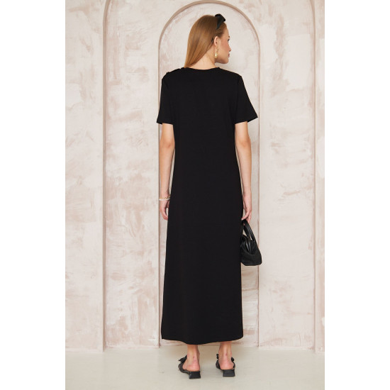 Pasaklı Giyim Kadın Omzu Düğmeli Siyah