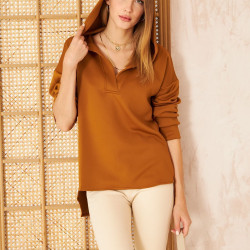 Pasaklı Giyim Kadın Kapüşonlu Sweatshirt 3506290  Kahverengi