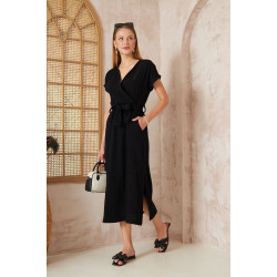 Pasaklı Giyim Kadın %100 Pamuk Müslin Elbise 3612451 Siyah