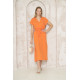Pasaklı Giyim Kadın %100 Pamuk Müslin Elbise Turuncu