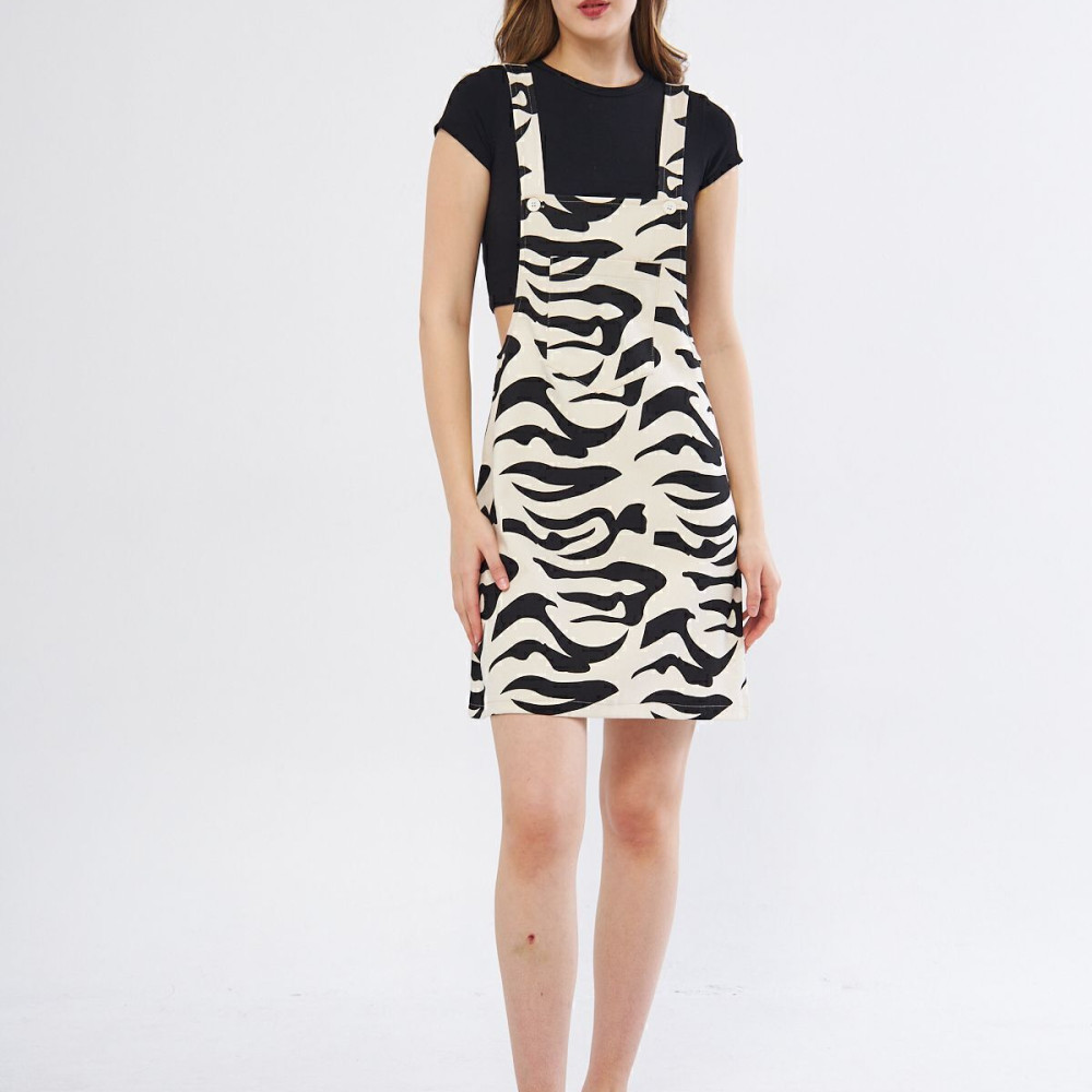 Pasaklı Giyim Kadın Gabardin Salopet Mini Elbise 3568214 Siyah