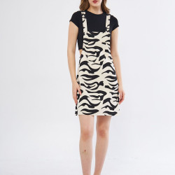 Pasaklı Giyim Kadın Gabardin Salopet Mini Elbise 3568214 Siyah