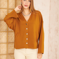 Pasaklı Giyim Kadın Scuba Hırka 3510 Camel