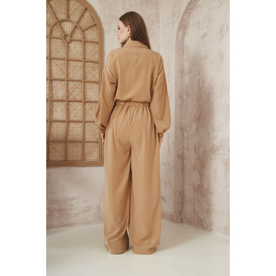 Pasaklı Giyim Kadın Kupra Tulum Karamel